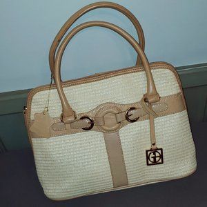 Giani Bernini Straw Tan Handbag Shoulder Bag